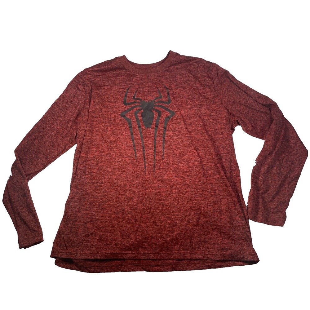Spider-Man‎ 2 Long Sleeved Shirt Men's Size 2x Red Stretch Heather Marvel